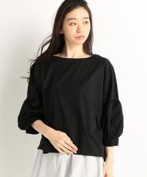 DOUBLE NAME | 袖ギャザー無地ブラウス(シャツ/ブラウス)
