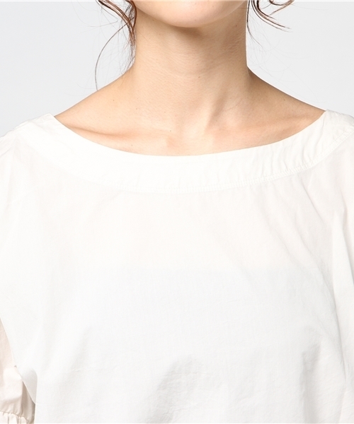 DOUBLE NAME（ダブルネーム）の「袖ギャザー無地ブラウス（シャツ/ブラウス・レディース・ブラック/イエロー/オフホワイト・FREE）」の7枚目の写真