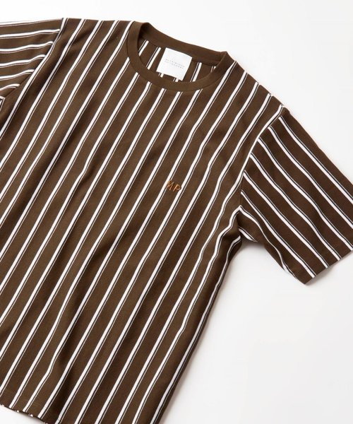 MACKINTOSH PHILOSOPHY（ﾏｯｷﾝﾄｯｼｭ ﾌｨﾛｿﾌｨｰ）の「【ZOZOTOWN限定】コットン鹿の子ストライプ　MP刺繍Tシャツ（Tシャツ/カットソー・メンズ・グリーン/ブルー系その他/ホワイト/グレー・40/38/36）」の10枚目の写真