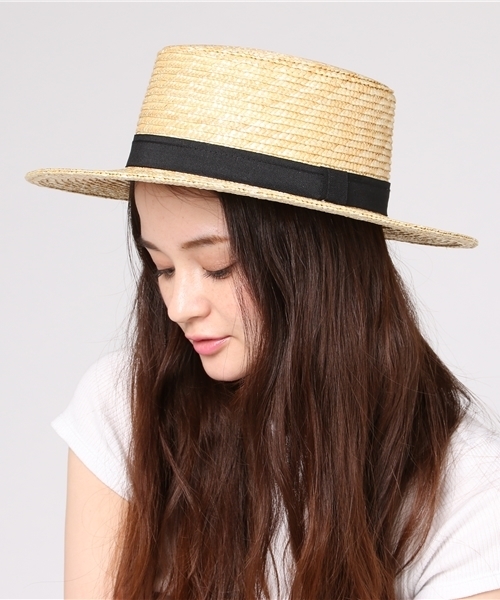 WEGO（ウィゴー）の「WEGO/カンカンブレードハット（ハット・レディース・ナチュラル/ブラック・FREE）」の10枚目の写真