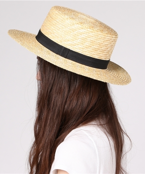 WEGO（ウィゴー）の「WEGO/カンカンブレードハット（ハット・レディース・ナチュラル/ブラック・FREE）」の3枚目の写真