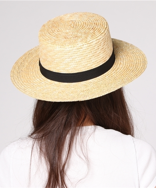 WEGO（ウィゴー）の「WEGO/カンカンブレードハット（ハット・レディース・ナチュラル/ブラック・FREE）」の4枚目の写真