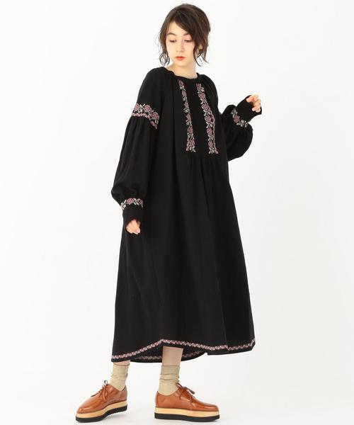 Another Edition(アナザーエディション)の「エンブロトリミングワンピース(ワンピース・レディース・オフホワイト/ブラック・フリー)」の14枚目の写真