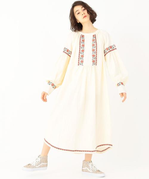 Another Edition(アナザーエディション)の「エンブロトリミングワンピース(ワンピース・レディース・オフホワイト/ブラック・フリー)」の16枚目の写真