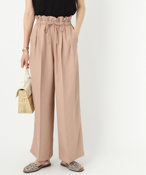 Andemiu（アンデミュウ）の「スラブツイルドロストパンツ762249（その他パンツ・レディース・キャメル/マスタード/その他・SMALL/MEDIUM）」の2枚目の写真