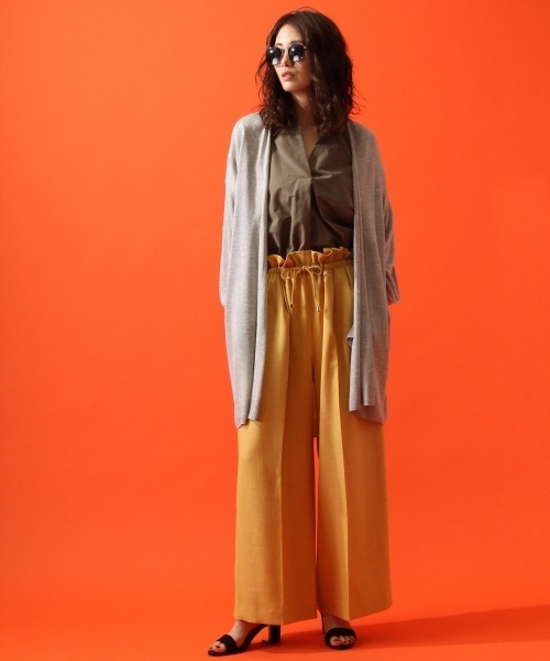 Andemiu（アンデミュウ）の「スラブツイルドロストパンツ762249（その他パンツ・レディース・キャメル/マスタード/その他・SMALL/MEDIUM）」の5枚目の写真