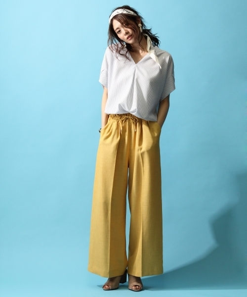 Andemiu（アンデミュウ）の「スラブツイルドロストパンツ762249（その他パンツ・レディース・キャメル/マスタード/その他・SMALL/MEDIUM）」の6枚目の写真