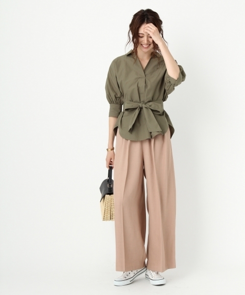 Andemiu（アンデミュウ）の「スラブツイルドロストパンツ762249（その他パンツ・レディース・キャメル/マスタード/その他・SMALL/MEDIUM）」の16枚目の写真