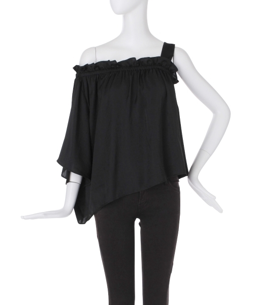 MURUA（ムルーア）の「イレギュラーワンショルアシメＴＯＰＳ（シャツ/ブラウス・レディース・ミント/ホワイト/ブラック・FREE）」の2枚目の写真