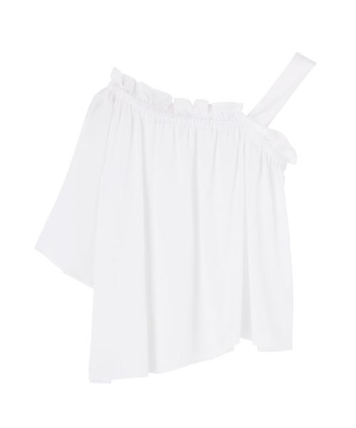 MURUA（ムルーア）の「イレギュラーワンショルアシメＴＯＰＳ（シャツ/ブラウス・レディース・ミント/ホワイト/ブラック・FREE）」の12枚目の写真