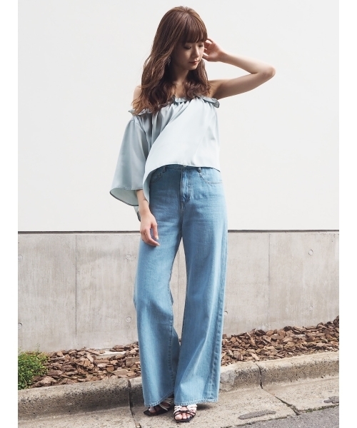 MURUA（ムルーア）の「イレギュラーワンショルアシメＴＯＰＳ（シャツ/ブラウス・レディース・ミント/ホワイト/ブラック・FREE）」の13枚目の写真