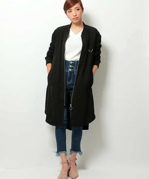 VENCEEXCHANGE(ヴァンスエクスチェンジ)の「ロングMA-1(MA-1・レディース・ダークグリーン/ブラック・MEDIUM)」の1枚目の写真