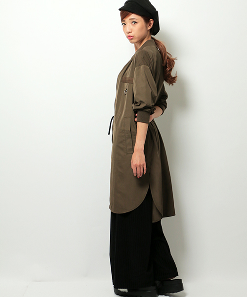 VENCEEXCHANGE(ヴァンスエクスチェンジ)の「ロングMA-1(MA-1・レディース・ダークグリーン/ブラック・MEDIUM)」の2枚目の写真