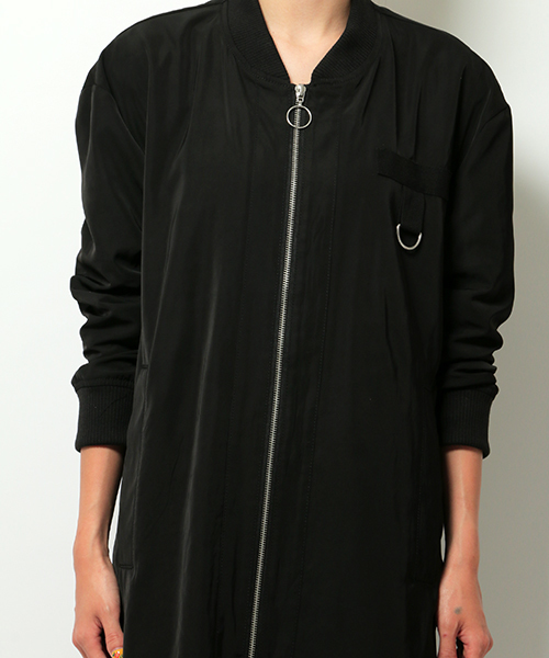 VENCEEXCHANGE(ヴァンスエクスチェンジ)の「ロングMA-1(MA-1・レディース・ダークグリーン/ブラック・MEDIUM)」の3枚目の写真