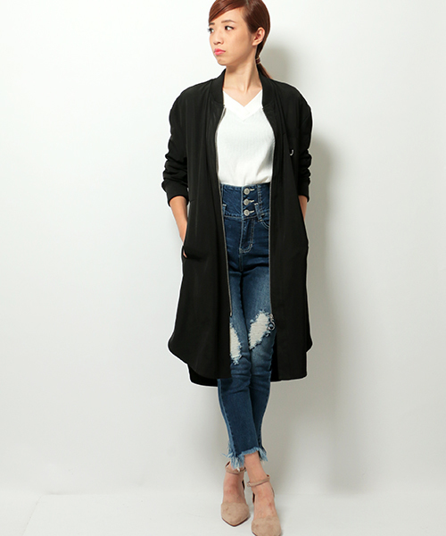 VENCEEXCHANGE(ヴァンスエクスチェンジ)の「ロングMA-1(MA-1・レディース・ダークグリーン/ブラック・MEDIUM)」の14枚目の写真