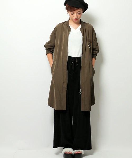 VENCEEXCHANGE(ヴァンスエクスチェンジ)の「ロングMA-1(MA-1・レディース・ダークグリーン/ブラック・MEDIUM)」の7枚目の写真