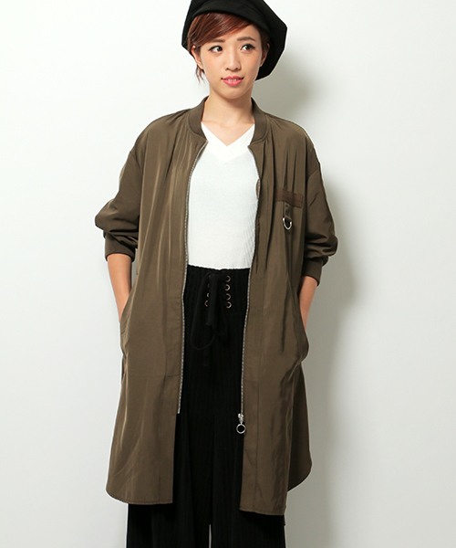 VENCEEXCHANGE(ヴァンスエクスチェンジ)の「ロングMA-1(MA-1・レディース・ダークグリーン/ブラック・MEDIUM)」の9枚目の写真