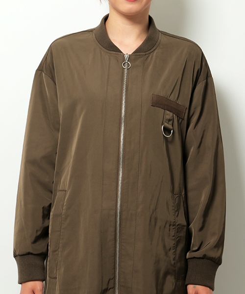 VENCEEXCHANGE(ヴァンスエクスチェンジ)の「ロングMA-1(MA-1・レディース・ダークグリーン/ブラック・MEDIUM)」の10枚目の写真