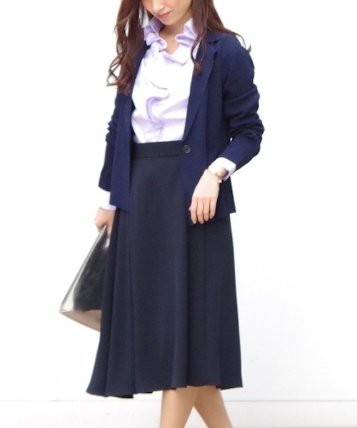 NARACAMICIE(ナラカミーチェ)の「アシンメトリーフレアスカート(スカート・レディース・ネイビー/ピンク/ブルー・LARGE/MEDIUM/SMALL)」の4枚目の写真