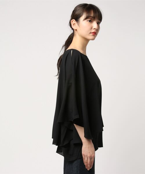 RANAN(ラナン)の「2Wayシフォンブラウスチュニック(シャツ/ブラウス・レディース・オフホワイト/ブラック/マスタード/サンドグレー/ターコイズブルー/チャコールグレー/ダークブルー・MEDIUM/LARGE/X-LARGE)」の10枚目の写真