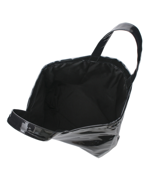 CLANE（クラネ）の「VINYL CANVAS BAG（トートバッグ・レディース・ブラック/ホワイト・FREE）」の6枚目の写真