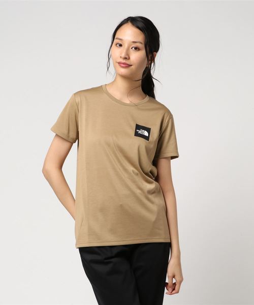 THE NORTH FACE（ザノースフェイス）の「ザ・ノース・フェイス　ウィメンズメンズカットソー / ショートスリーブスクエアロゴティー（Tシャツ/カットソー・レディース・ホワイト/オリーブ/タン・MEDIUM/SMALL/LARGE）」の3枚目の写真