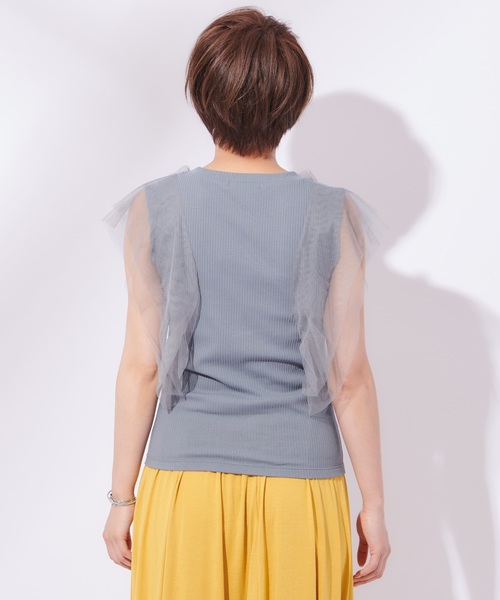 CIAOPANIC（チャオパニック）の「チュールトップス（Tシャツ/カットソー・レディース・ブラック/グレー・FREE）」の13枚目の写真