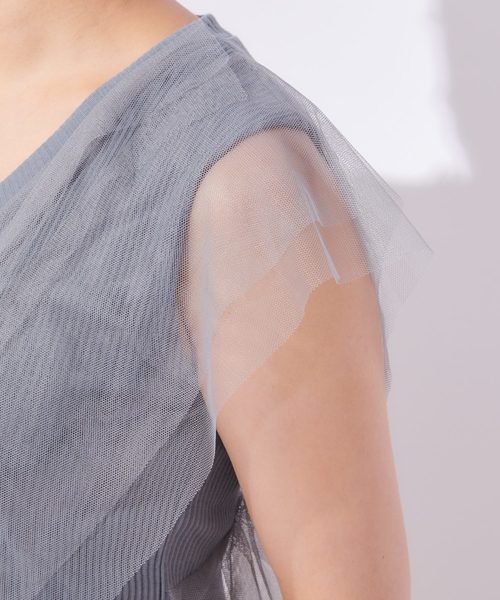 CIAOPANIC（チャオパニック）の「チュールトップス（Tシャツ/カットソー・レディース・ブラック/グレー・FREE）」の4枚目の写真