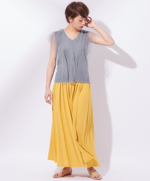 CIAOPANIC（チャオパニック）の「チュールトップス（Tシャツ/カットソー・レディース・ブラック/グレー・FREE）」の17枚目の写真