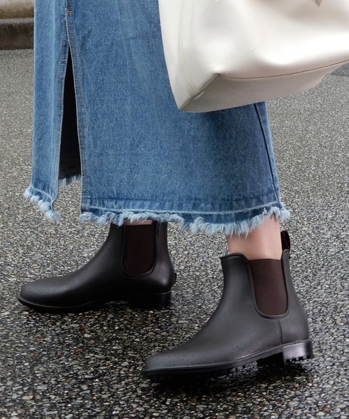 minia（ミニア）の「サイドゴアレインブーツ　◇（レインシューズ・レディース・ブラック/ダークブラウン・LL/S/M/L）」の7枚目の写真