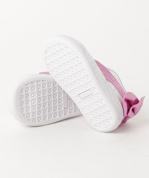 PUMA（プーマ）の「PUMA プーマ バスケット BOW パテント AC インファント (KIDS)（スニーカー・キッズ・ホワイト/ブルー・13cm/14cm/12cm/15.0cm/16.0cm）」の3枚目の写真