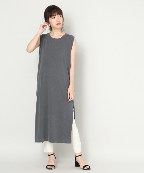 LOWRYS FARM（ローリーズファーム）の「ピグメントノースリワンピース　804236（ワンピース・レディース・ブラック/ブラウン/グリーン/パープル/ベージュ・MEDIUM/LARGE）」の16枚目の写真