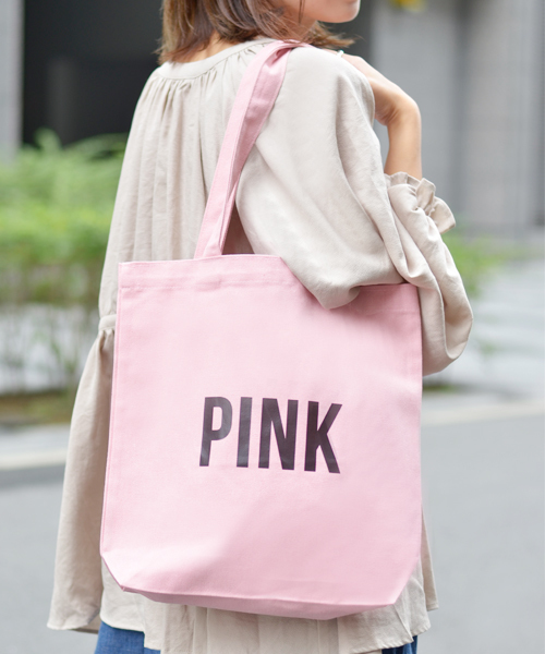 Fun & Daily（ファンアンドデイリー）の「F&D : カラーキャンバストートバッグ（トートバッグ・レディース・ホワイト/ピンク/イエロー・FREE）」の3枚目の写真