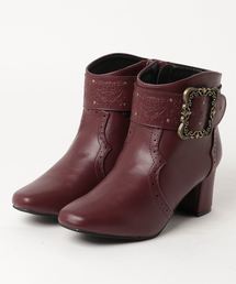 axes femme | バックル使いショートブーツ(ブーツ)