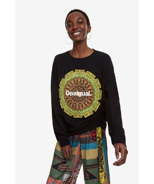 Desigual(デシグアル)の「曼荼羅柄スウェット GREVE(スウェット・レディース・ブラック・L/2L/S/M)」の5枚目の写真