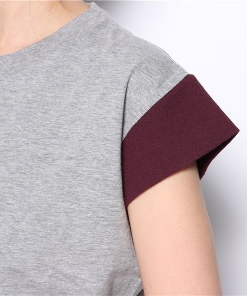 BEAMS BOY（ビームスボーイ）の「BEAMS BOY / 2トーン フレンチ T（Tシャツ/カットソー・レディース・ホワイト/グレー・ONE SIZE）」の7枚目の写真