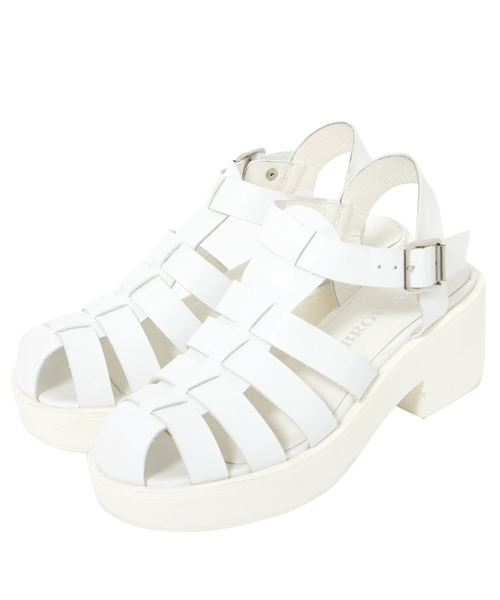 WEGO（ウィゴー）の「WEGO/ヒールメッシュサンダル（サンダル・レディース・ホワイト/ブラック・24.5/23.5）」の8枚目の写真