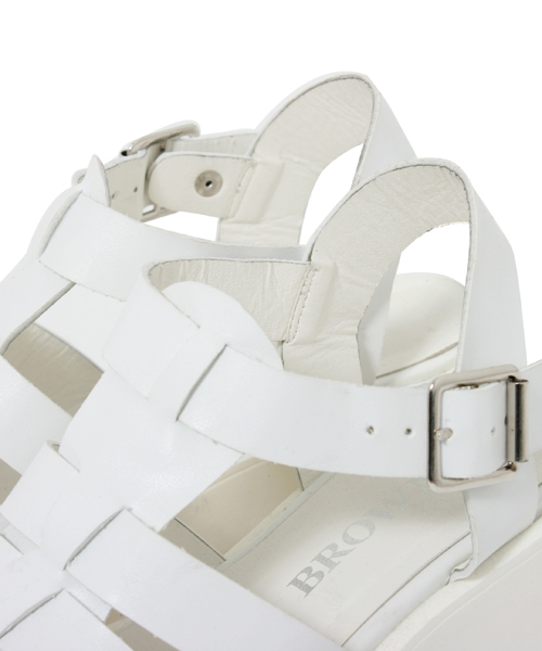 WEGO（ウィゴー）の「WEGO/ヒールメッシュサンダル（サンダル・レディース・ホワイト/ブラック・24.5/23.5）」の5枚目の写真