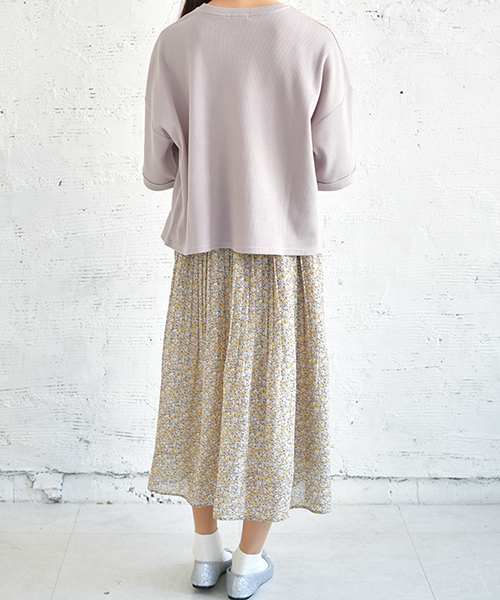 PairPair（ペアペア）の「サーマルロゴ刺繍5分袖T（Tシャツ/カットソー・レディース・ピンク/アイボリー/サックスブルー・FREE）」の14枚目の写真