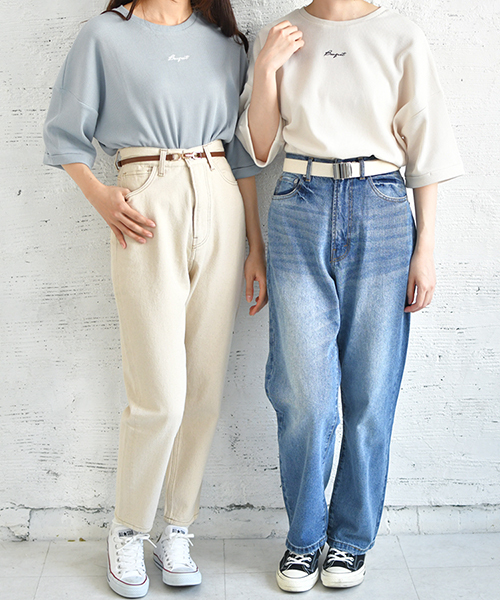 PairPair（ペアペア）の「サーマルロゴ刺繍5分袖T（Tシャツ/カットソー・レディース・ピンク/アイボリー/サックスブルー・FREE）」の18枚目の写真