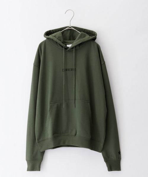 CONVERSE(コンバース)の「CONVERSE/コンバース 別注 フロント/袖刺繍 オーバーサイズプルオーバーパーカー(パーカー・メンズ・ブラック/ダークグリーン/オフホワイト/杢グレー/ブラウン/ベージュ/ボルドー/ベージュ系その他/ホワイト系その他/ブラック系その他・S/M/L)」の9枚目の写真