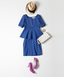 NANO universe | デニムカットセットアップ5/S(ワンピース)