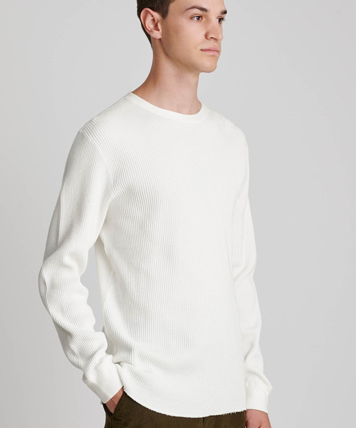 Saturdays NYC(サタデーズ ニューヨークシティ )の「Alek Waffle Longsleeve T-Shirt(Tシャツ/カットソー・メンズ・オフホワイト/オリーブ/ピンク・XS/S/M/L/XL)」の5枚目の写真