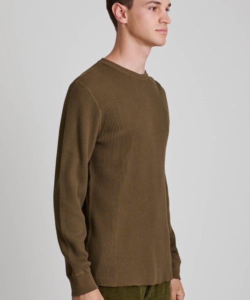 Saturdays NYC(サタデーズ ニューヨークシティ )の「Alek Waffle Longsleeve T-Shirt(Tシャツ/カットソー・メンズ・オフホワイト/オリーブ/ピンク・XS/S/M/L/XL)」の10枚目の写真