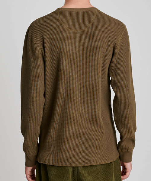 Saturdays NYC(サタデーズ ニューヨークシティ )の「Alek Waffle Longsleeve T-Shirt(Tシャツ/カットソー・メンズ・オフホワイト/オリーブ/ピンク・XS/S/M/L/XL)」の11枚目の写真