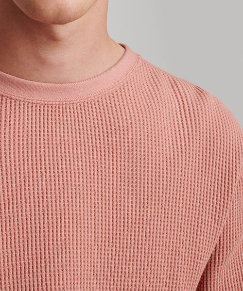 Saturdays NYC(サタデーズ ニューヨークシティ )の「Alek Waffle Longsleeve T-Shirt(Tシャツ/カットソー・メンズ・オフホワイト/オリーブ/ピンク・XS/S/M/L/XL)」の14枚目の写真