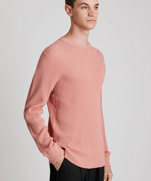 Saturdays NYC(サタデーズ ニューヨークシティ )の「Alek Waffle Longsleeve T-Shirt(Tシャツ/カットソー・メンズ・オフホワイト/オリーブ/ピンク・XS/S/M/L/XL)」の15枚目の写真
