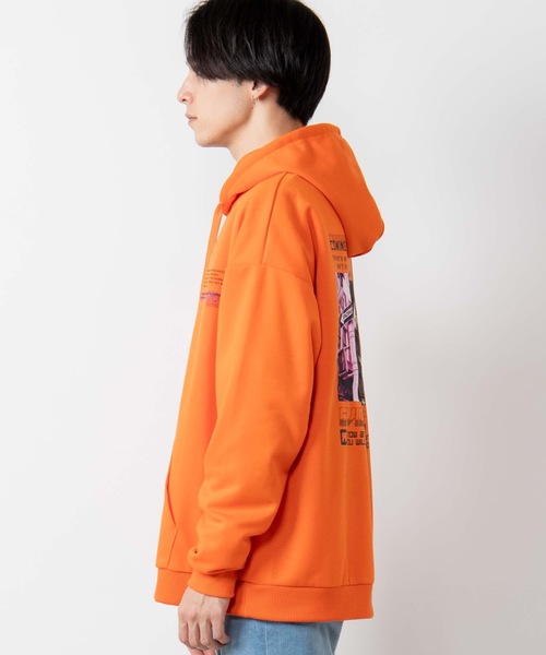 WEGO(ウィゴー)の「WEGO/シティフォトプルパーカ(パーカー・メンズ・ブラック/オレンジ・MEDIUM/LARGE)」の18枚目の写真