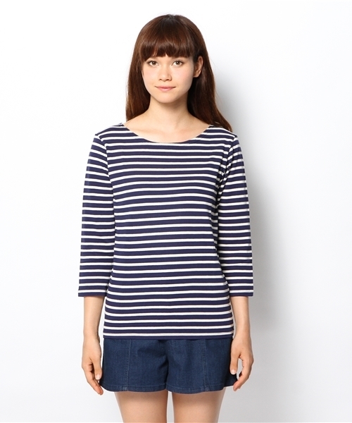 WEGO(ウィゴー)の「WEGO/ボーダー7分袖カットソー(Tシャツ/カットソー・レディース・ブラック系その他/ブルー系その他/トリコロール・FREE)」の6枚目の写真