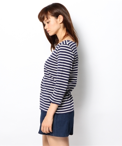 WEGO(ウィゴー)の「WEGO/ボーダー7分袖カットソー(Tシャツ/カットソー・レディース・ブラック系その他/ブルー系その他/トリコロール・FREE)」の7枚目の写真
